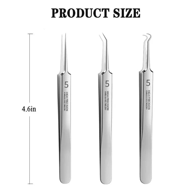 German Ultra-fine No. 5 Cell Pimples Blackhead Clip Tweezers Beauty Salon Special Scraping & Closing Artifact Acne Needle Tools Oasis Select