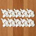 10 PCS Camping Tent Clip Hook Durable Awning Hanger for Lantern Rope Lights Replacement Gear for Outdoor Hiking Glamping Setup Oasis Select White 10pcs