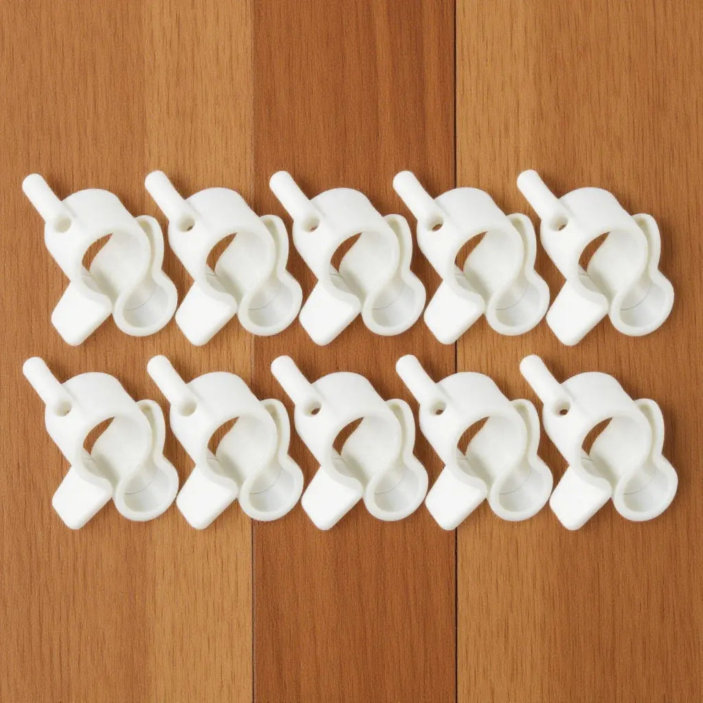 10 PCS Camping Tent Clip Hook Durable Awning Hanger for Lantern Rope Lights Replacement Gear for Outdoor Hiking Glamping Setup Oasis Select White 10pcs