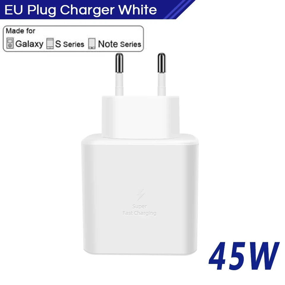 USB Charger 65W/45W Type C Fast Charging Mobile Phone Charger Wall Adapter For iPhone Samsung Xiaomi Huawei PD Quick Charge Oasis Select WHITE EU Plug