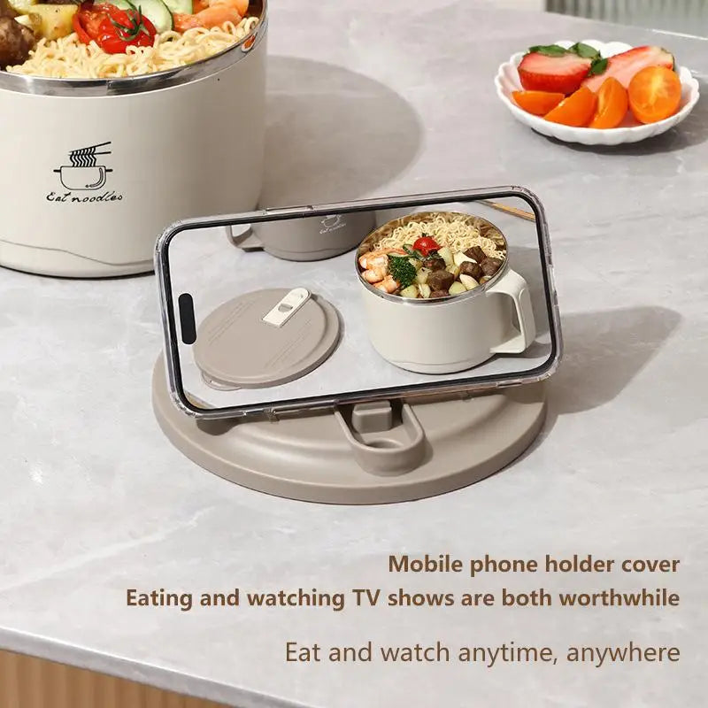 Stainless Steel Noodle Bowl with Lid – Large Capacity