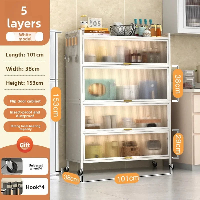Shelves Floor-to-ceiling multi-layer household cupboards Storage cabinets Against the wall Side cabinets Storage cabinets Oasis Select White 38 101-5-4
