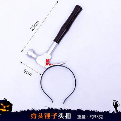 Halloween Scary Headbands for Adults, Blood Headpiece for Halloween Costumes Hair Accessories, Funny Headwear Toys Party Cosplay Oasis Select CZ