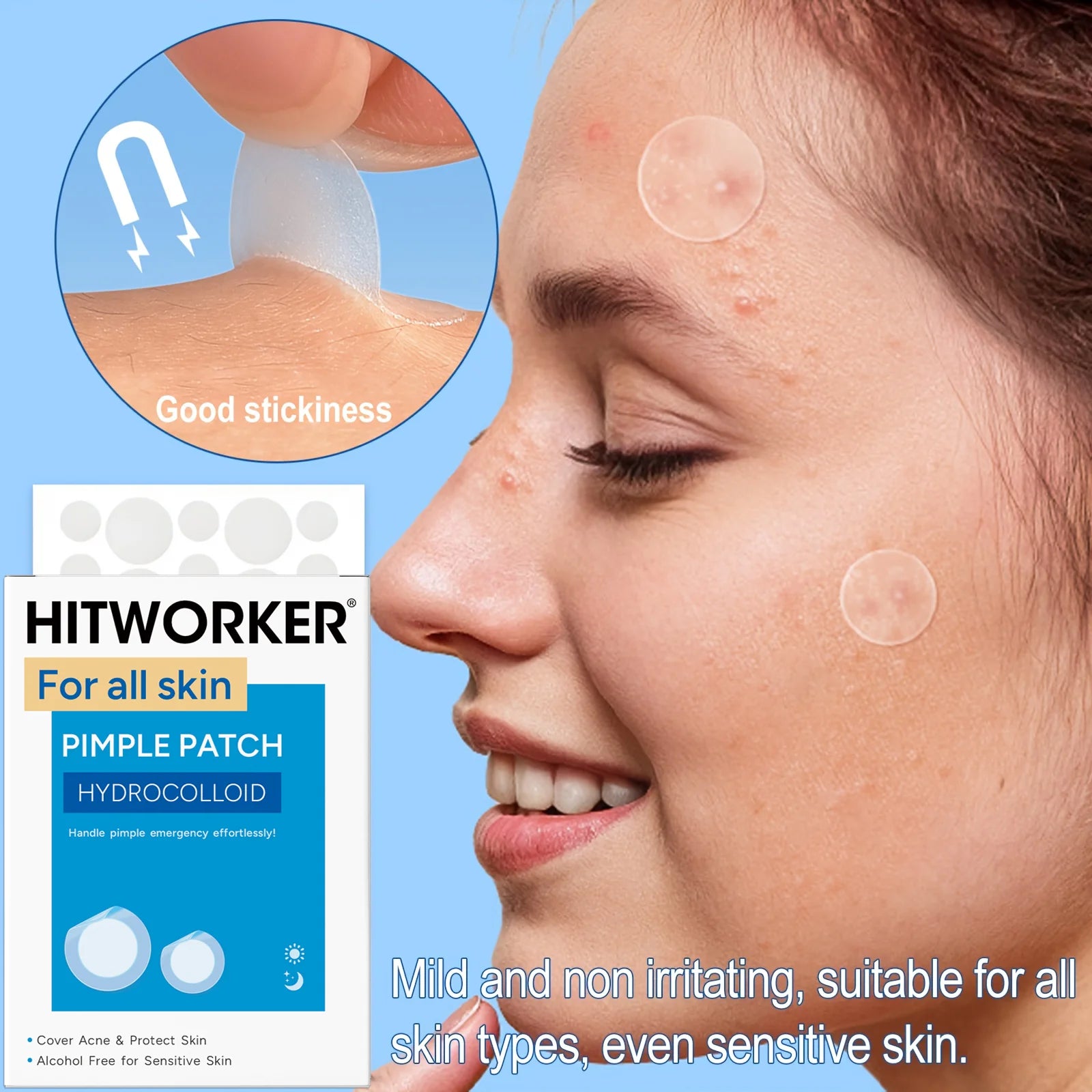 252/412/812pcs circular acne patches. Suitable for all kinds of light skin color, 24-hour protection, invisible coverage, non ir Oasis Select
