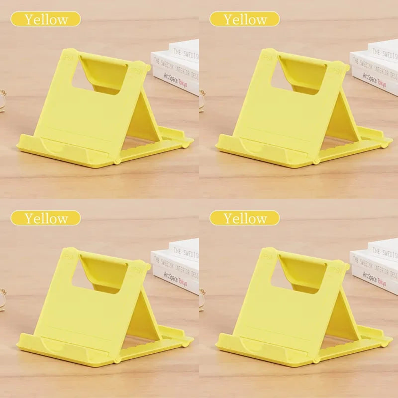 1/2/3/4pcs Table Phone Holder Folding Bracket Adjustable Desktop Stand Universal Phone Tablet Stand For IPad IPhone Samsung Oasis Select 4pcs Yellow