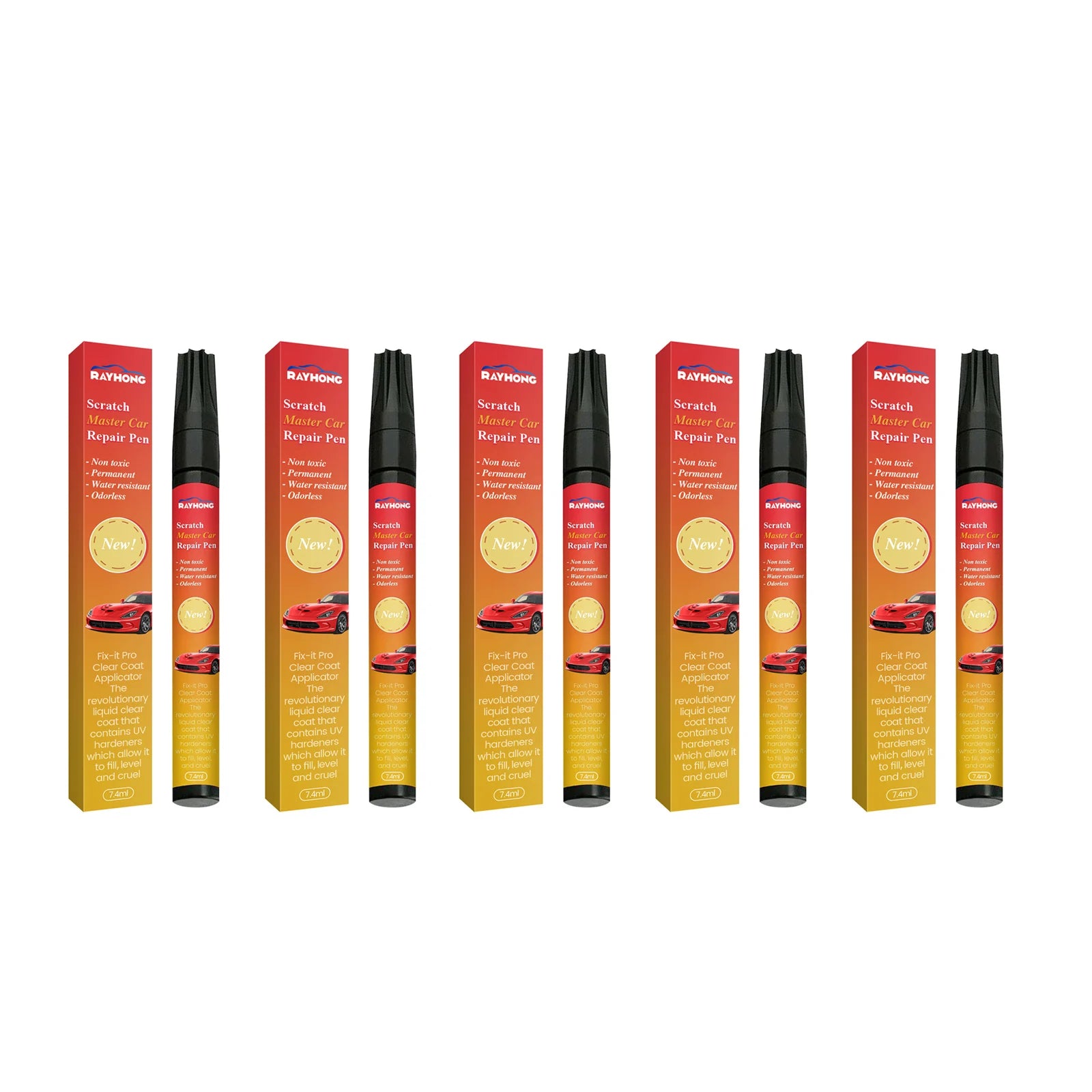 All Cars Magic Pen Car Scratches Removal Weatherproof Touch up Repair Covering Auto Paint Portable Fix Automotive Care Supplies Oasis Select 5pcs boxed