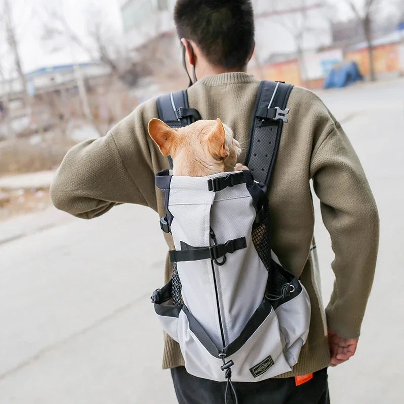 Outdoor Travel Puppy Medium Dog Backpack for Small Dogs Breathable Walking French Bulldog Carrier Bags Accessories Pet Supplies Oasis Select