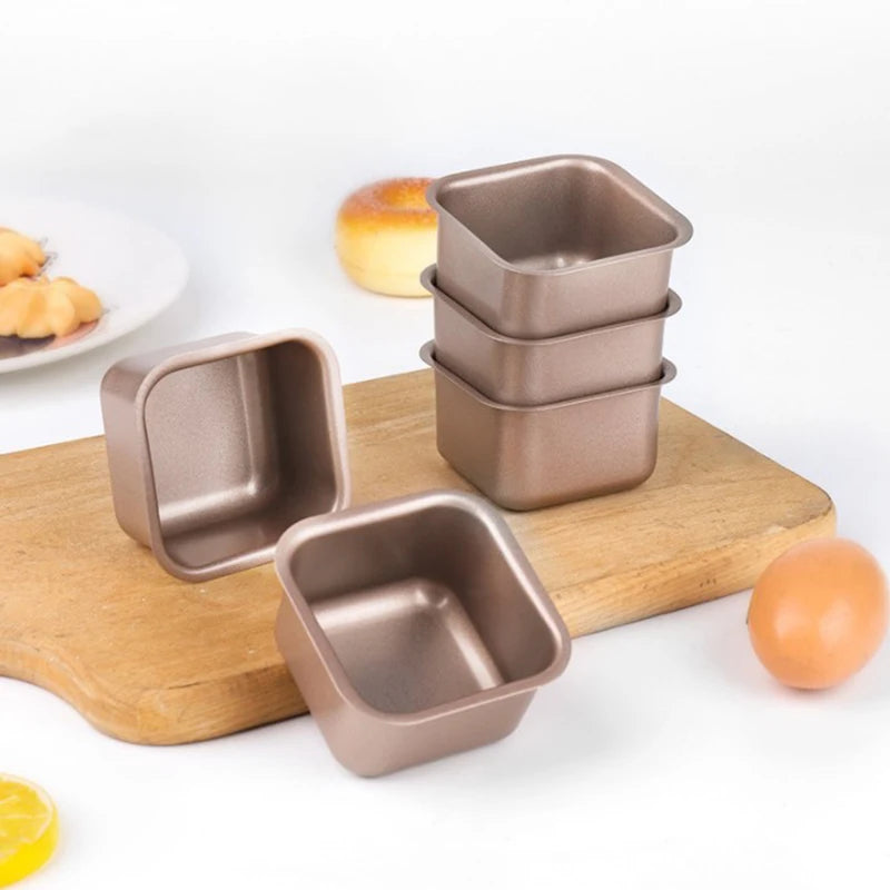1Pcs Small Square Toast Bread Baking Pans Non-Stick Carbon Steel Loaf Cheese Cake Brownie Mold Baking Tray Oasis Select