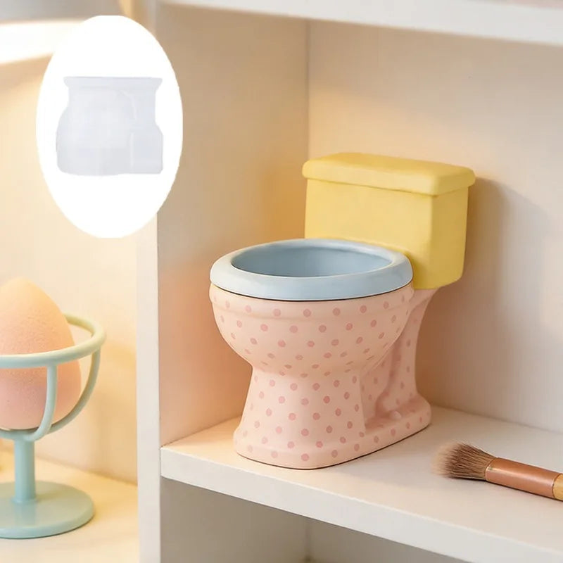 Creative Toilet Silicone Mold 3D Funny Candle Soap Making DIY Aromatherapy Crafts Bathroom Decor Unique Gift Idea Novelty Oasis Select