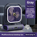 URGGU USB Rechargeable Camping Fan with LED Tent Light