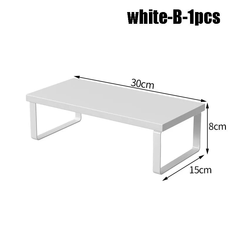 Multiple sizes desktop computer with elevated laptop display elevated dormitory desktop storage office screen base bracket Oasis Select white-B-1pcs