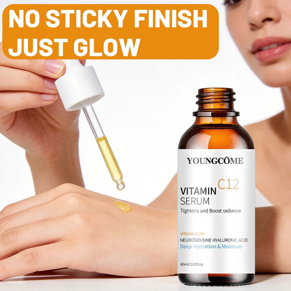 Vitamin C12 Antioxidant Face Serum - Lightweight Texture, Boost Skin Radiance, All Skin, Daily Hydrating Care Oasis Select
