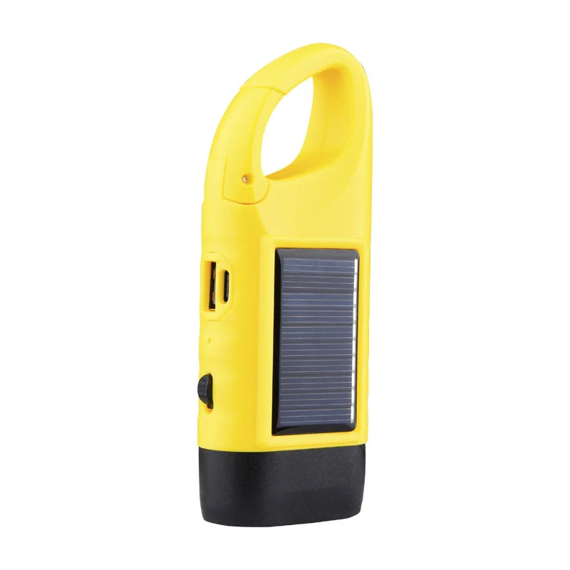 ESMARTER Solar Hand Crank LED Flashlight | Emergency Camping Torch