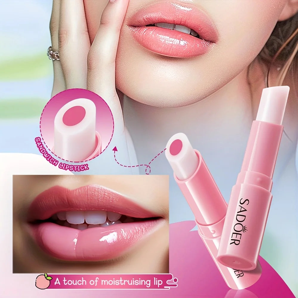 Honey peach sandwich warm changing water lipstick moisturizing warm changing lipstick 2.5g Oasis Select