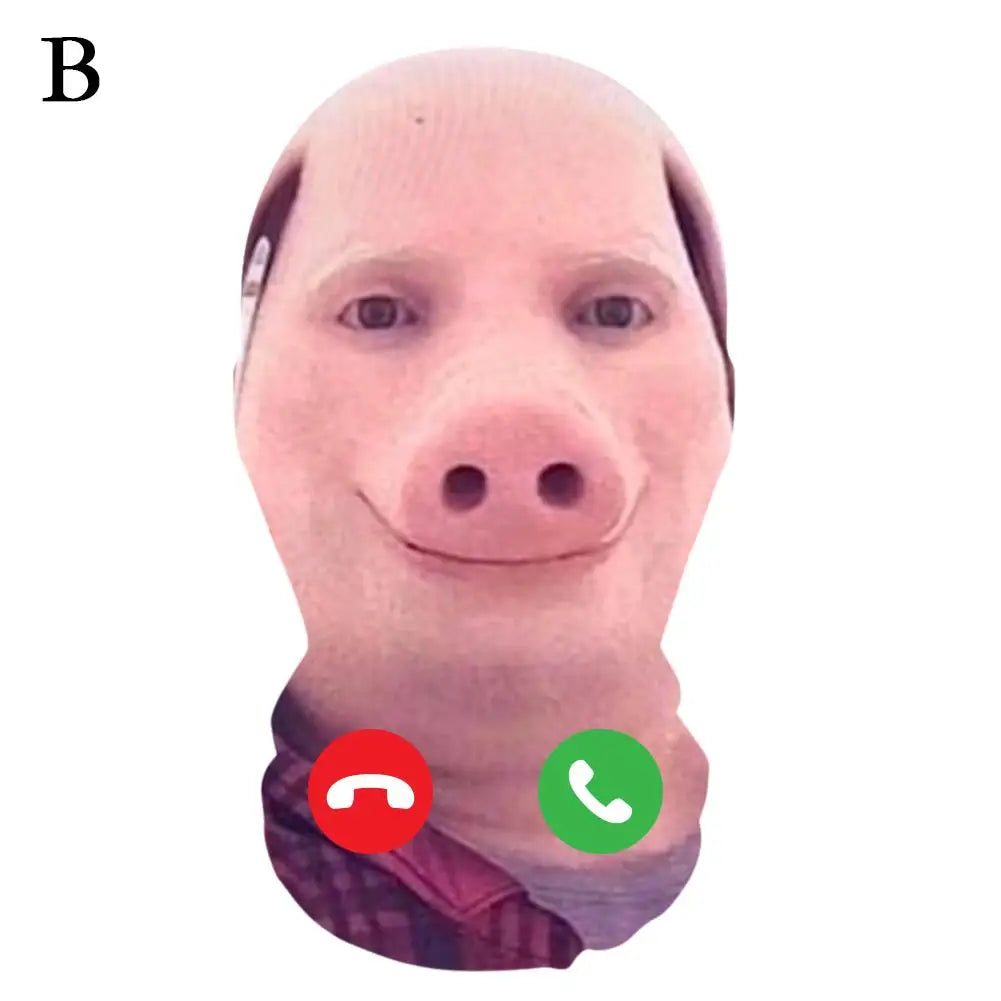 John Pork 3D Print Seamless Head Mask – Cosplay & Party Prop