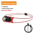 Mikenoon LED Headlamp USB Rechargeable | 4 Modes & IR Sensor