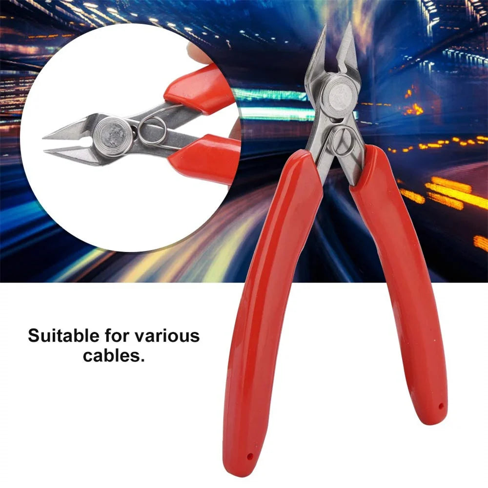 Universal Stainless Steel Pliers DIY Electronic Diagonal Side Cutting Nippers Wire Cable Cutter 3D Printer Parts Hand Tools Oasis Select