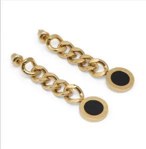 Hoop Earrings for Women Trendy Golden Stainless Steel Earring Jewelry New Oasis Select D20