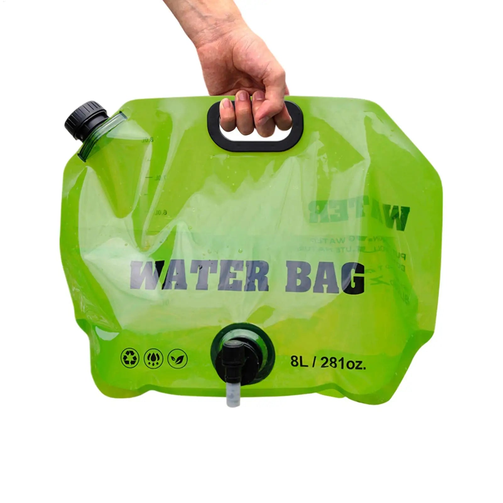 Camping Water Container 8L Portable Reusable Pouch Food Grade Water Storage Containers for Outdoor Hiking Backpacking Fishing Oasis Select