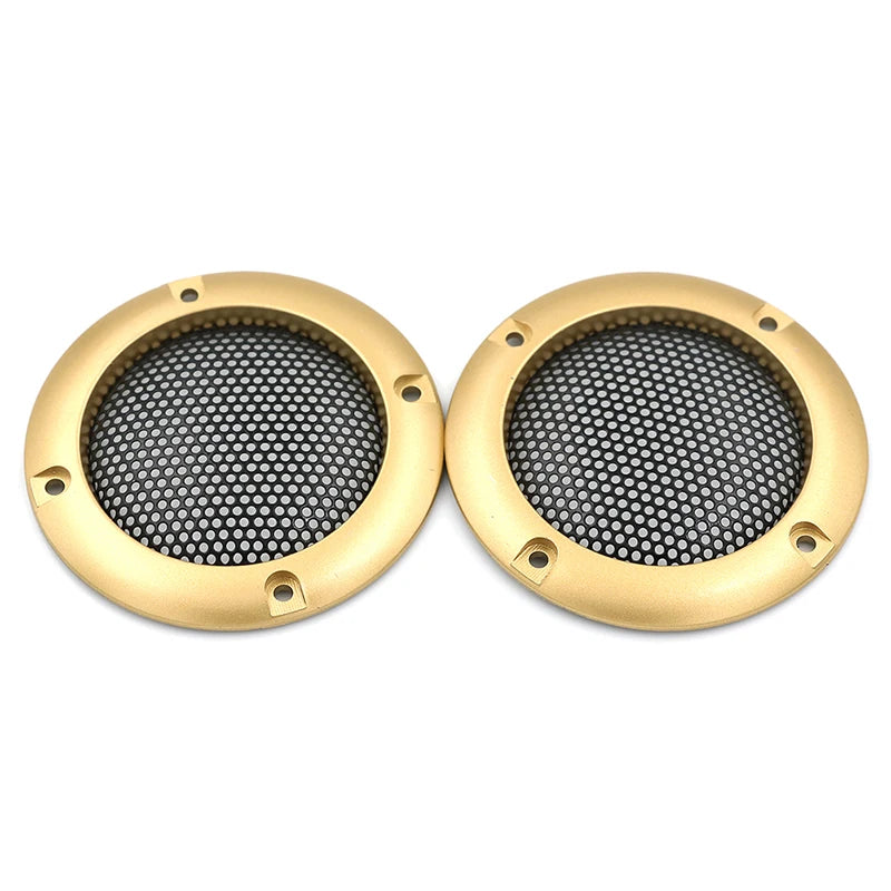 2" Metal Mesh Speaker Grille Cover | Decorative Circle 2-Pack