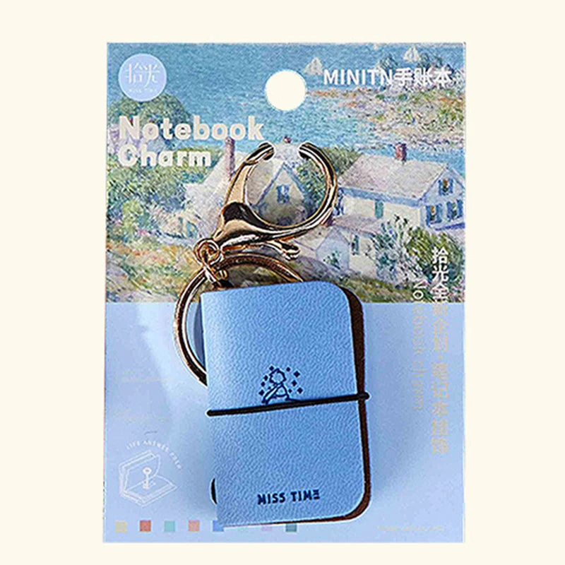 PU Keychain Soft Leather Mini Portable Diary Backpack Charm Notebook Literary Style Storage Accessory Oasis Select A5