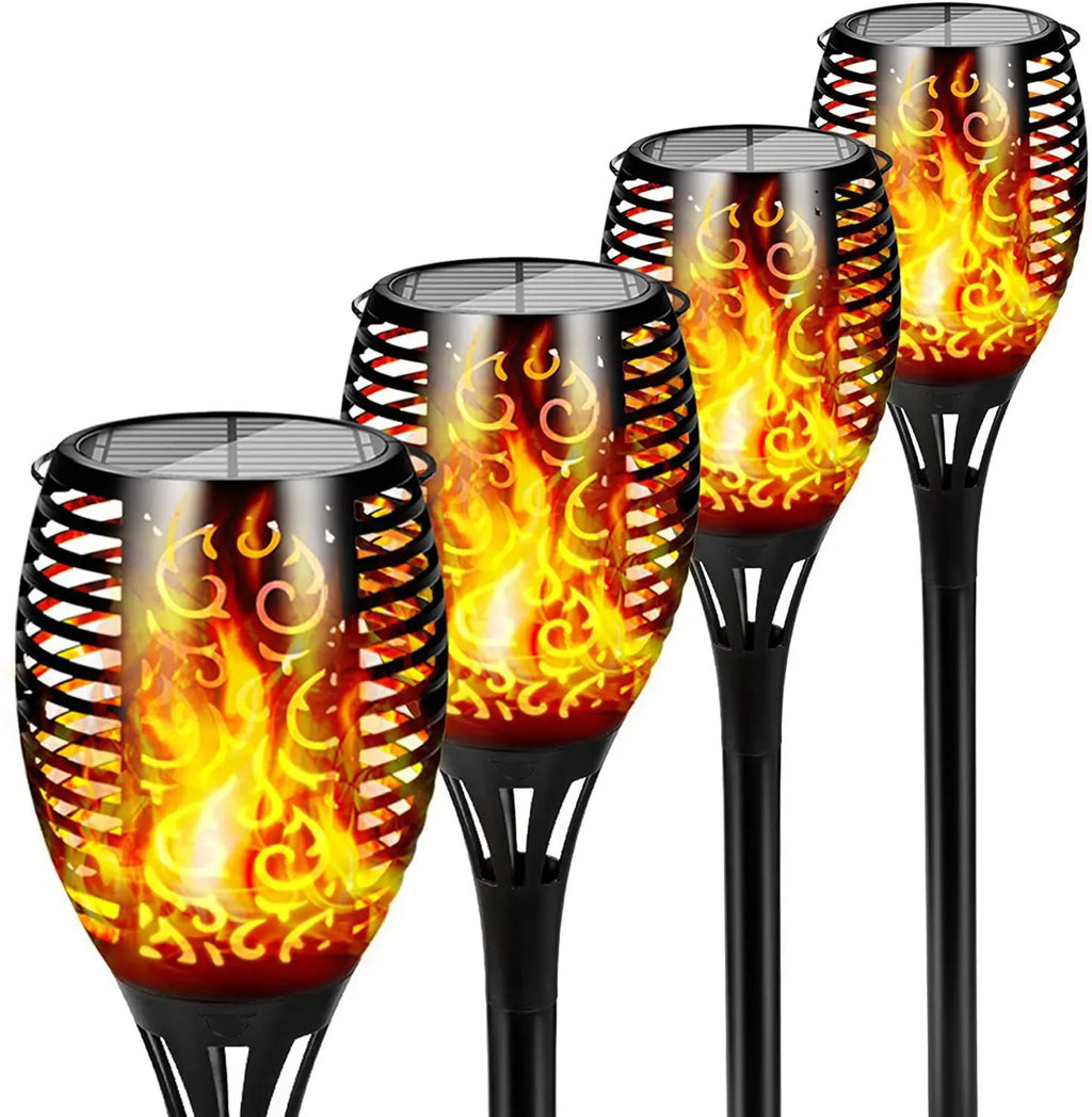 12LED Solar Flame Torch Light Flickering Waterproof Outdoor Garden Lawn Path Yard Patio Floor Lamp Decoration Oasis Select