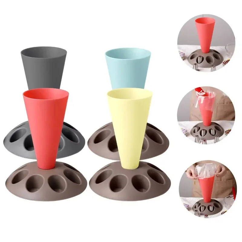 Cream Tool Piping Bag Rack Storage Auxiliary Decorating Mouth Storage Stand Cream Practice Pastry Baking Tools Oasis Select