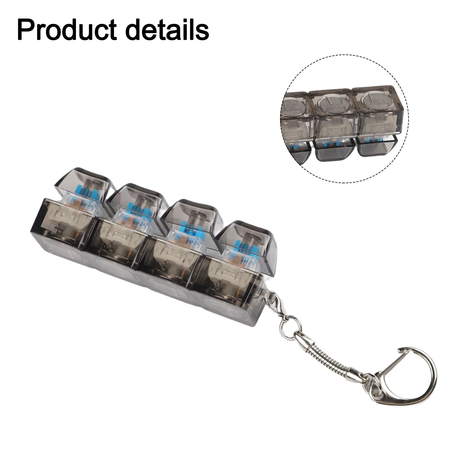 1/2pcs 4-Button Mechanical Keyboard Toy RGB Keyboard Fidget Toy With Lights For Adult To Relief Stress Decompression Calming Oasis Select