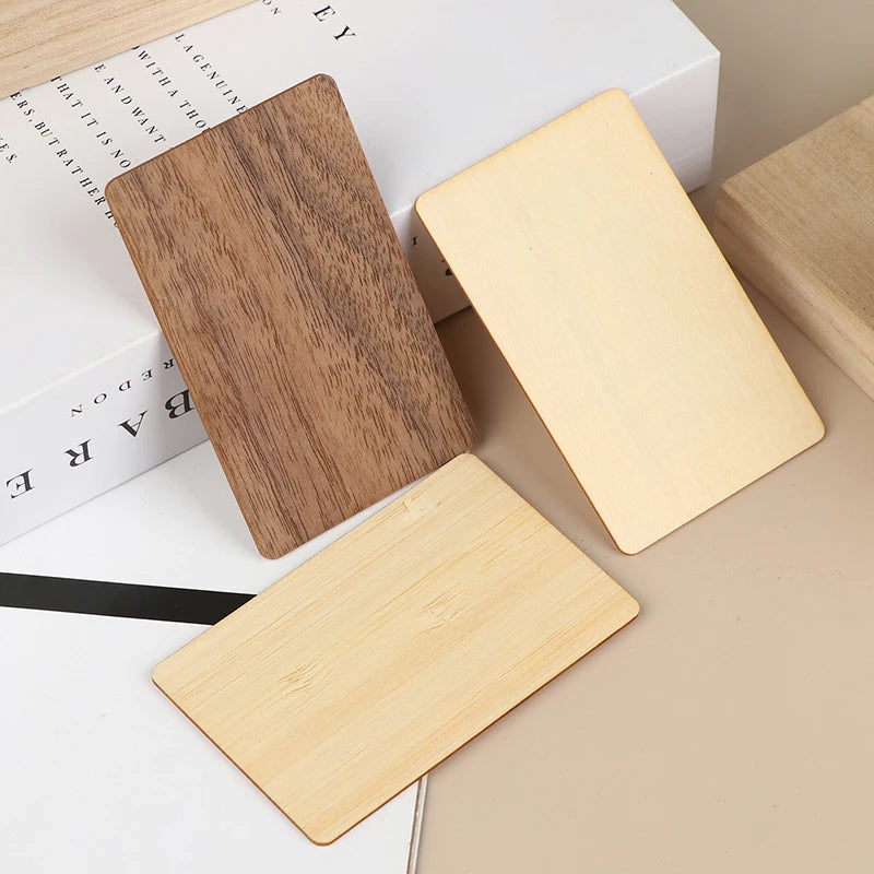 Wooden Blank NFC Card 13.56MHZ RFID Tag 504Bytes 215Ntag Chip Membership Contactless Social Recognition Lasercard Oasis Select