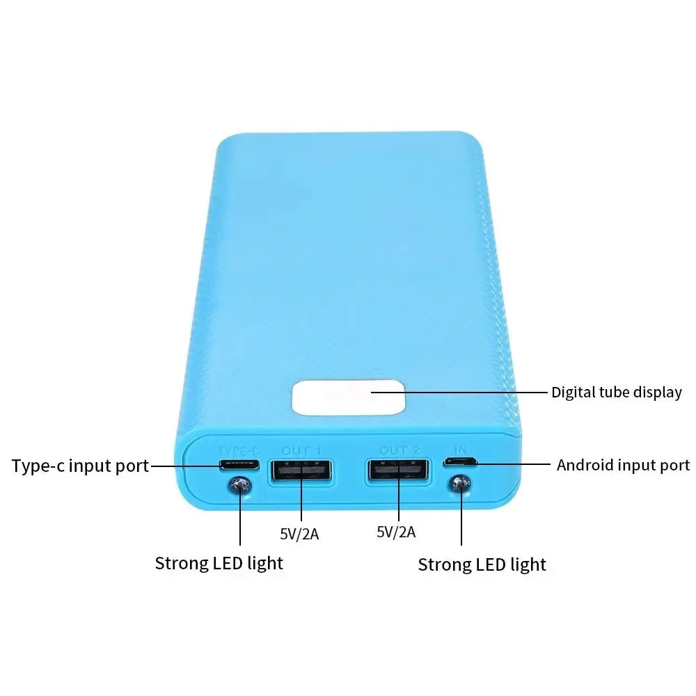 Box 8x18650 Battery Power Bank Holder Charger Box Battery Charger Box Power Bank Shell Battery Storage Boxes Power Bank Case Oasis Select