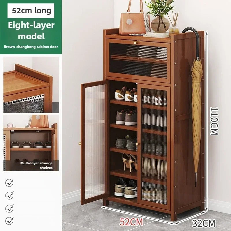 Entry to the door of the shoe cabinet, large-capacity shoe cabinet, multi-layer porch, for the corridor outside the door durable Oasis Select Brown H