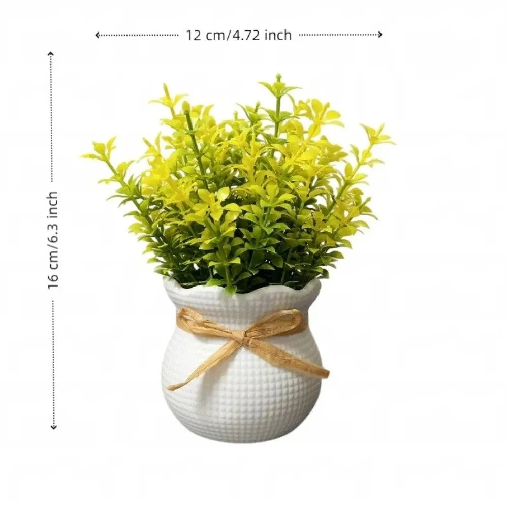 Artificial Bonsai Flower Plant & Vase – Indoor Home Décor
