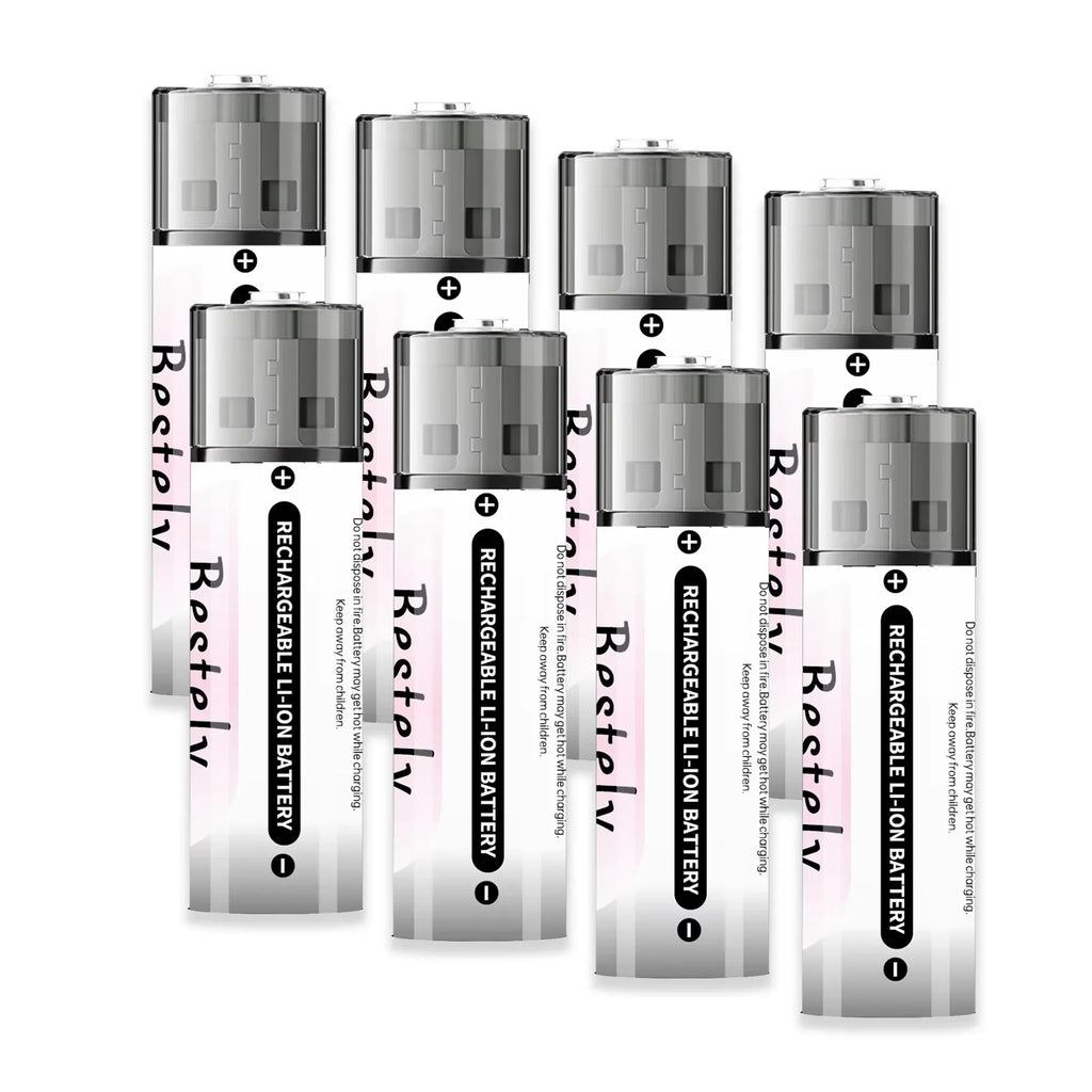 AA Rechargeable Lithium Battery 1.5v 5800mAh USB Li-ion High capacity 1.5h Fast charging Long lasting Oasis Select