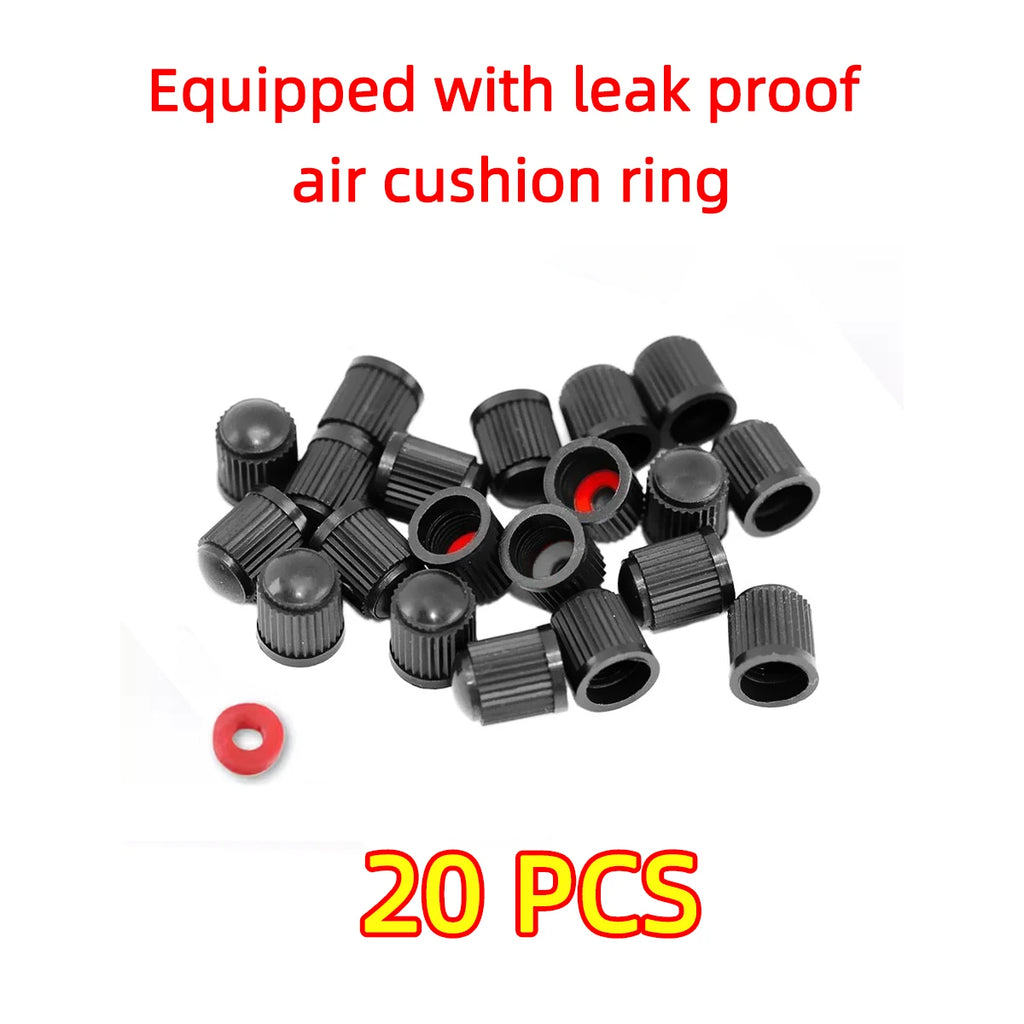 Tire Stem Valve Caps with Rubber Ring Universal Stem Covers rucks Airtight Seal Heavy Duty Cap Decor Covers Dome Shape Dust Oasis Select 20pcs