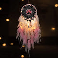 Tree of Life Wind Chimes Gravel Hanging Small Fresh Girl Heart Mori Feather Hanging Bedroom Windowsill Creative Decorations Oasis Select With Light
