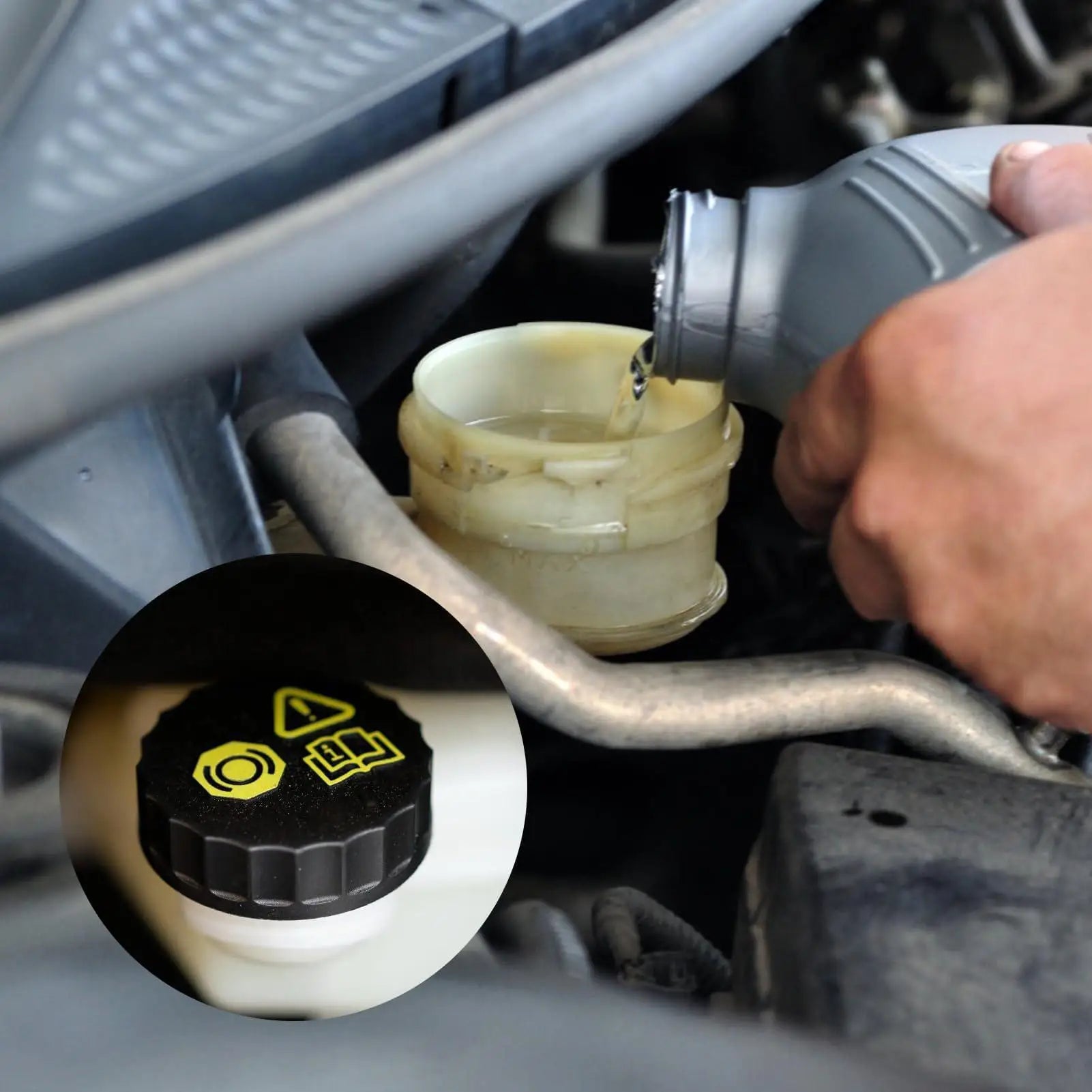 Brake Master Cylinder Cap Brake Fluid Cap Double-Layer Dustproof Cover for Travel Adventure Vehicles Industrial Motorcycle Auto Oasis Select