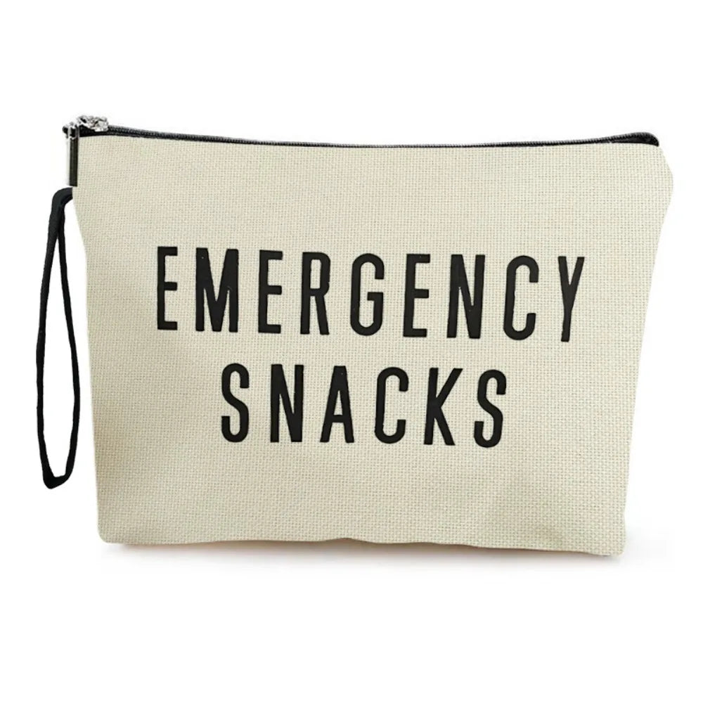 Portable Soft Travel Makeup Bags Canvas Water Proof Lipstick Bag Multifunctional Printing Charger Storage Bag Home Oasis Select 02