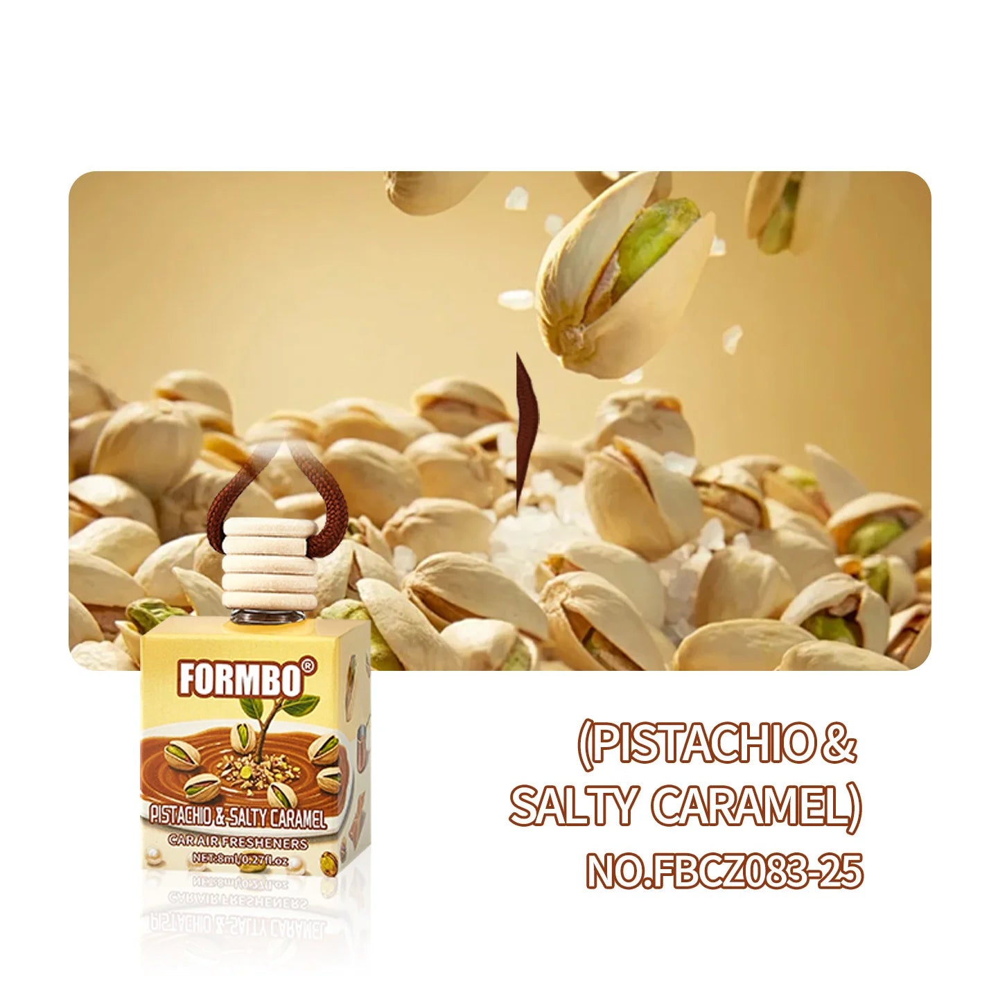 FORMBO Car Air Freshener – Long-Lasting Floral Scent Car Air Freshener Oasis Select 083 PISTACHIO