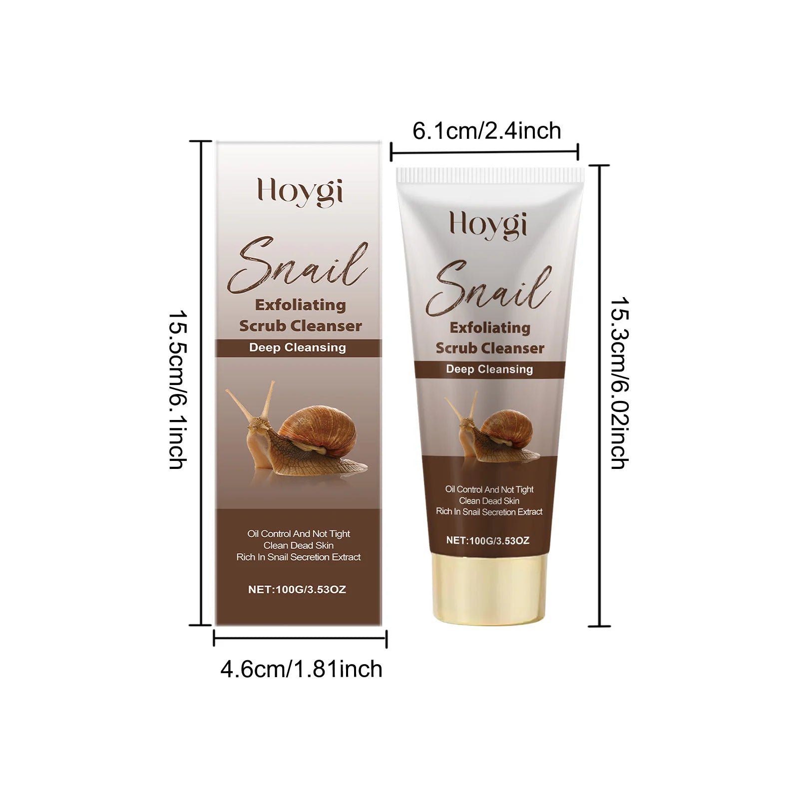 Hoygi Snail Mucin Exfoliating Face Wash – Hyaluronic Acid Exfoliating Face Wash Oasis Select