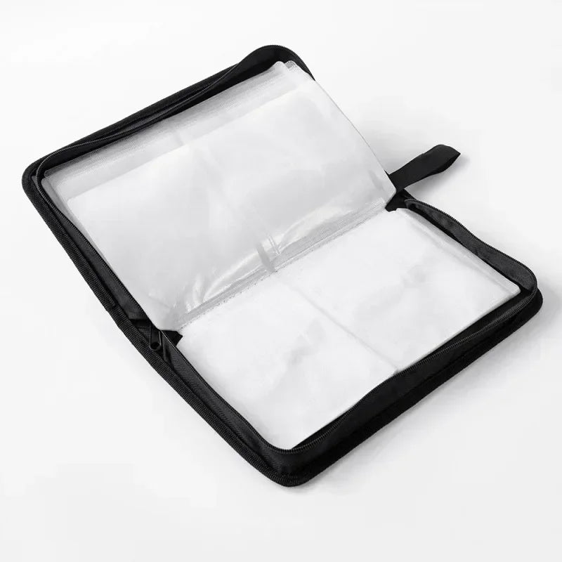 Portable Zipper DVD CD Holder 80pcs Capacity Storage Pouch Bag Double-side CD DVD Storage Sleeve Case Wallet Album Carrying Case Oasis Select