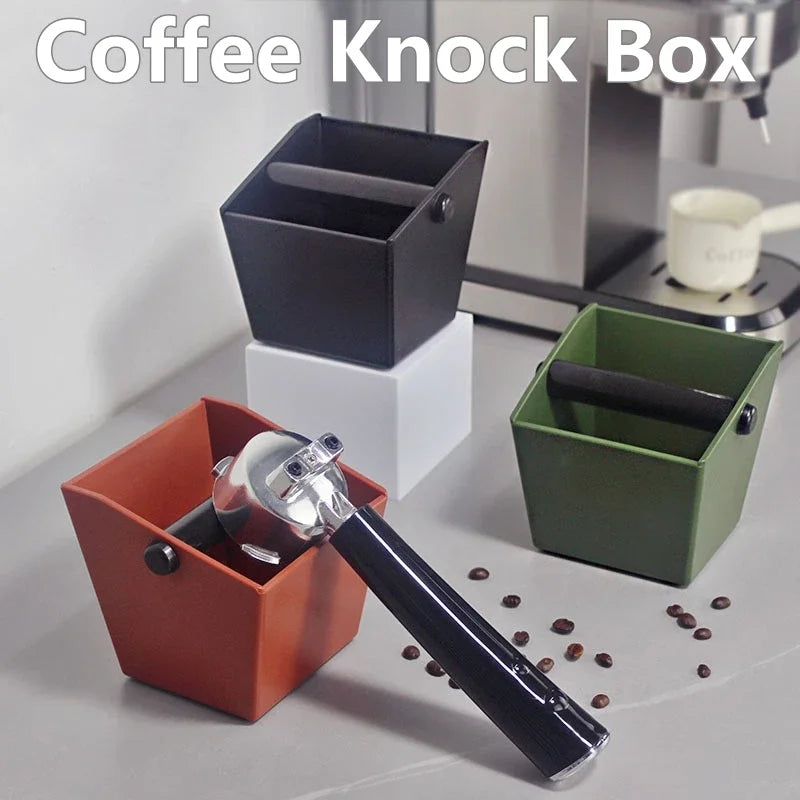 Coffee Knock Box Espresso Grounds Container Dump Bin Bucket Anti Slip Powder Beveled Residue Professional Use Coffee Waste Bar Oasis Select