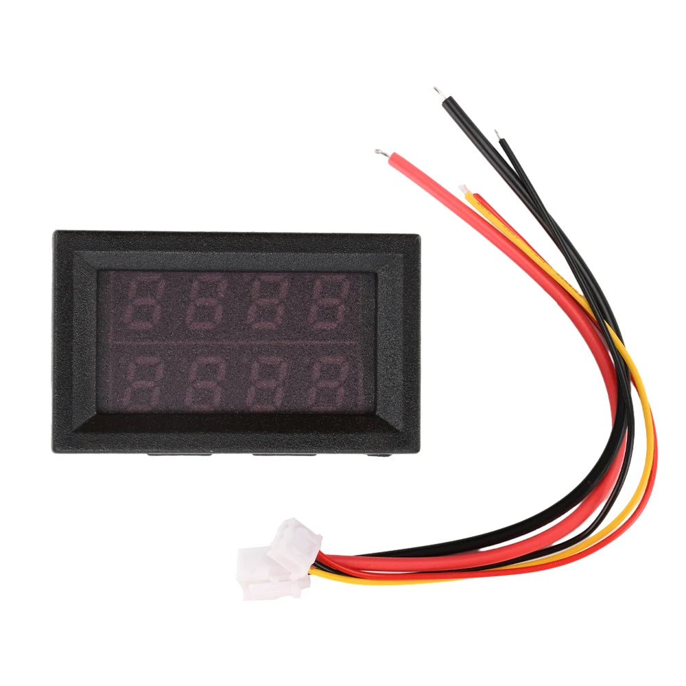 DC 0-100V 10A Blue Red Dual LCD Display Digital Voltmeter Ammeter 4 Bit 5 Wires Voltage Current Volt Detector Tester Oasis Select