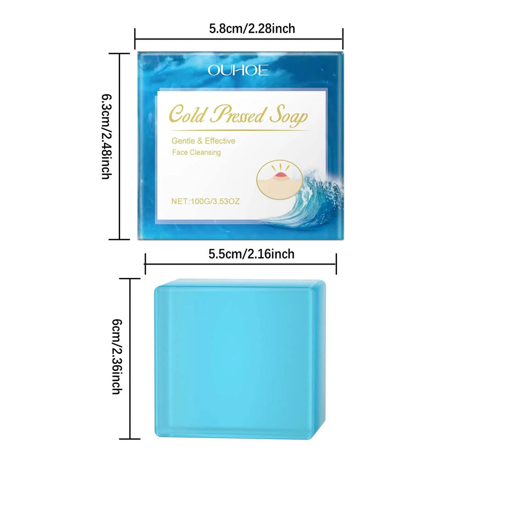 100G Face Cleaning Soap Bar Gentle Cleaning Dirts Oil Control Refreshing No Tight Improve Smoothness Acne Care Facial Soap Oasis Select