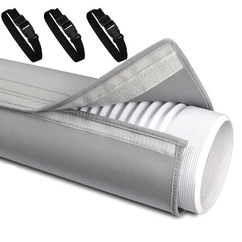 NEW Universal AC Hose Cover Exhaust Pipe Protector Waterproof Dustproof Heat Insulation Portable Oasis Select Gray