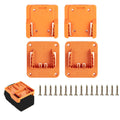 Yellow Plastic Battery And Tool Hanger For Ridgid For AEG 18V Drill Storage Rack Organizer Garage Workshop Accessories Oasis Select 2 SET