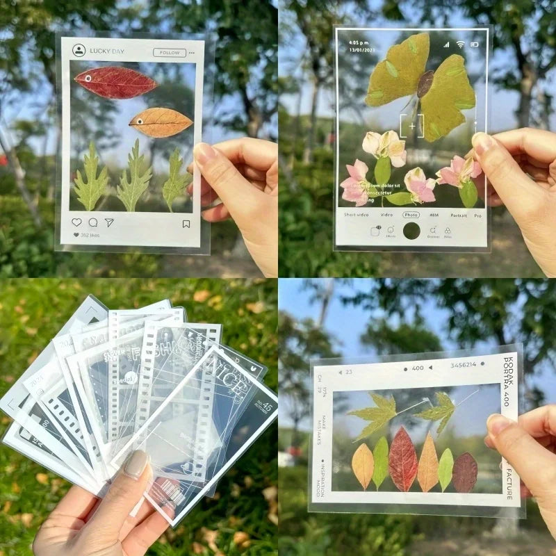 20PCS Transparent Self-adhesive Paper DIY Handicrafts - Suitable for Decorating Scrapbooks and Bookmarks Oasis Select