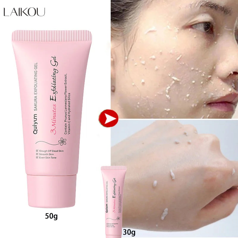 Sakura Peeling Exfoliating Gel Facial Scrub Deep Clean Even Skin Tone Moisturizing Repair Face Care For All Skin Types 30g 50g Oasis Select
