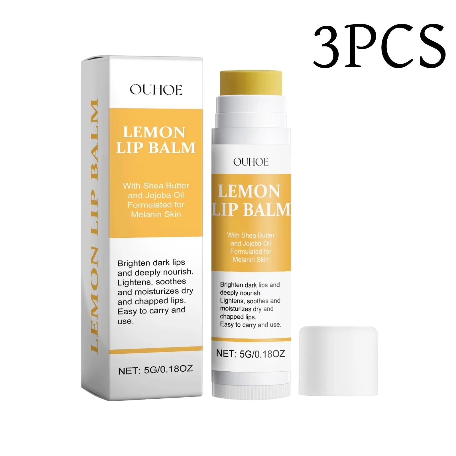 Lemon Ginger Lip Balm Turmeric Dark Melanin Remove Mask Gloss Oil Exfoliating Clean Improve Dullness Moisturizer Lip Balm Care Oasis Select Pack of 3