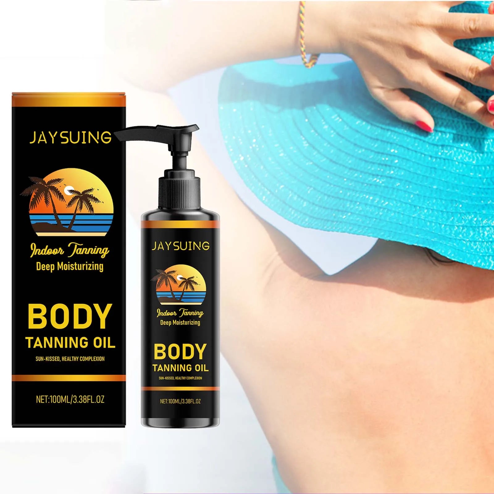 Moisturizing Body Tanning Oil Intensifier Get a Faster Darker Sun Tan Sunless Skin Tanning Oil for Face Body Summer Self Tanner Oasis Select