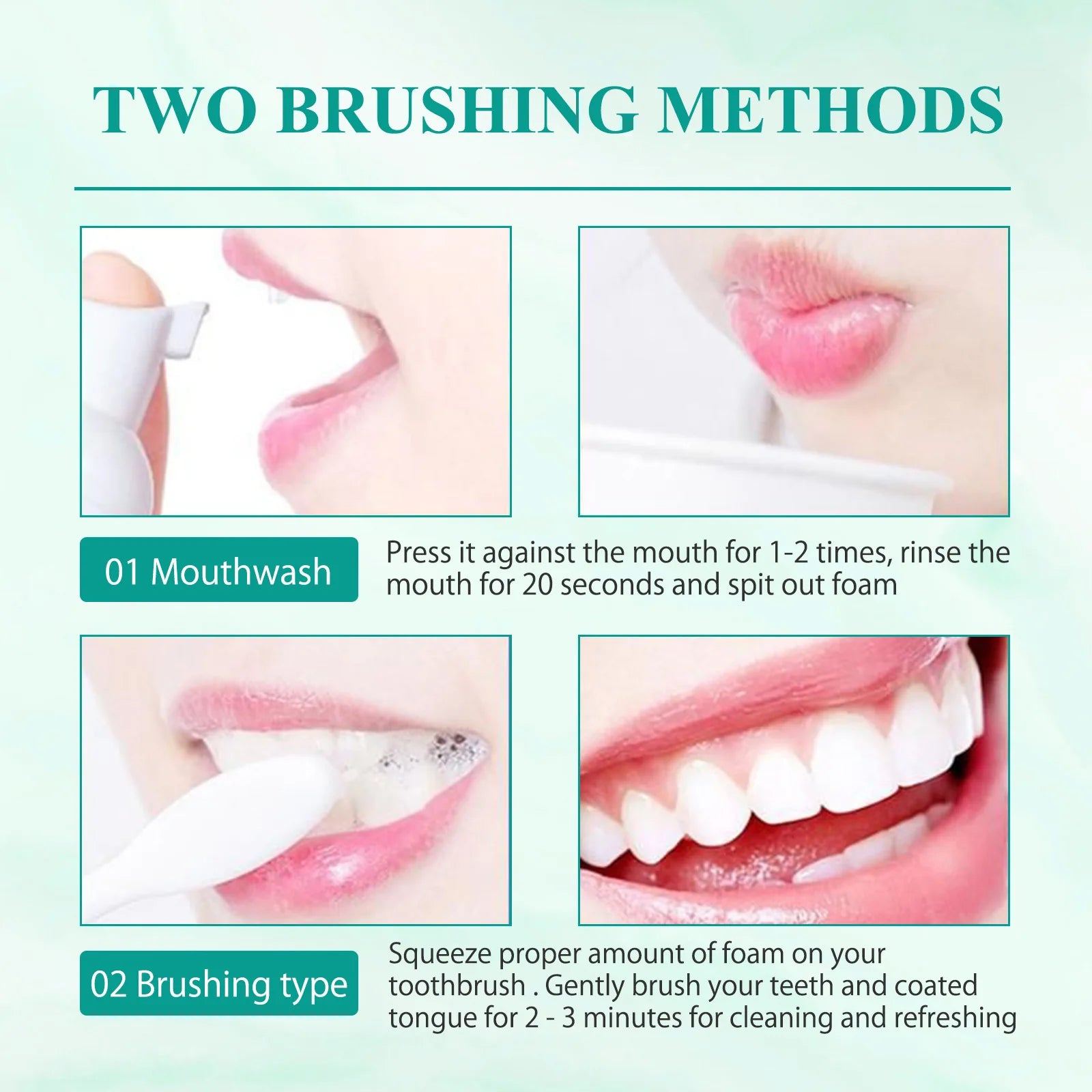 Whitening Foam Toothpaste Mousse – Plaque & Stain Removal